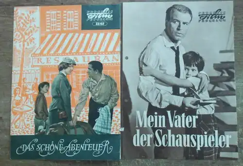 Progress Film Programm. Hrsg.: VEB Progress Film- Vertrieb: Progress Film Programme. Konvolut von 27 Nummern. Enthalten:  Nr. 95/57 (gelocht) "Mein Vater der Schauspieler" Regie:...