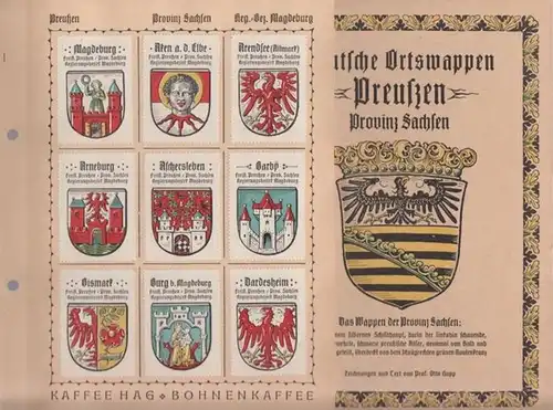 Kaffee-HAG. - Hupp, Otto: Deutsche Ortswappen. Neue Reihe, Heft 3. Preußen. Provinz Sachsen / Provinz Hannover / Provinz Schleswig-Holstein. 