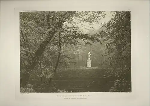 Berlin Tiergarten. - Rau, Otto: Aus dem Berliner Thiergarten. Blatt 9: Beim Denkmal König Friedrich Wilhelm III. Photographisches Studienblatt. 