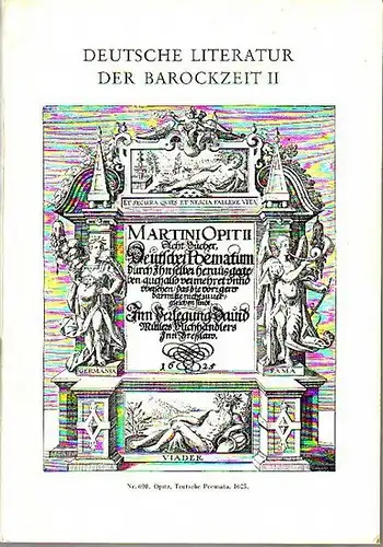 Edelmann, M., Buchhandlung und Antiquariat, Nürnberg und Antiquariat Haus der Bücher, Basel: Katalog Nr. 707: Deutsche Literatur der Barockzeit II. Zweiter Teil Kr - Z  (Nummern 484-1150). 