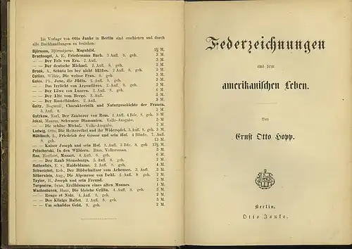 Hopp, Ernst Otto: Federzeichnungen aus dem amerikanischen Leben. 
