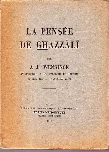 Wensinck, A. J: La pensée de Ghazzali. 