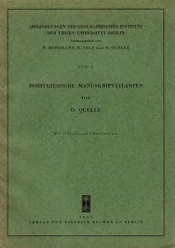 Quelle, O: Portugiesische Manuskriptatlanten. (= Abhandlungen des geographischen Instituts der Freien Universität Berlin, Band II). 