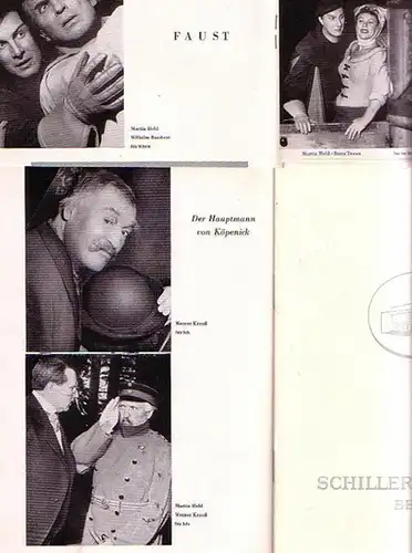 Heft 37 "Herrenhaus", Heft 39 "Faust" , Heft 40 DEUTSCHE ERSTAUFFÜHRUNG "Das Buch von Christoph Columbus". Programmhefte Schillertheater Berlin Spielzeit  1953- 1955. Konvolut mit 3 Heften