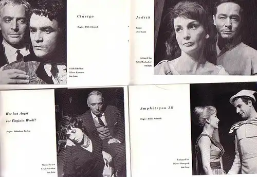 Heft 102 "Amphitryon 38" , Heft 111 "Clavigo" , Heft 112 "Die Hose" , Heft 116 "Judith" , Heft 118 "Wer hat Angst vor Virginia Woolf?". Programmhefte Schloßparktheater Berlin Spielzeit  1963/1964.Konvolut mit 5 Heften
