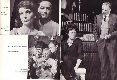 Heft 116 "Judith" , Heft 117 "Der Ball der Diebe" ; Heft 118 "Wer hat Angst vor Virginia Woolf?" , Heft 121 "Woyzeck".  Programmhefte Schloßparktheater Berlin Spielzeit  1963/1964.Konvolut mit 4 Heften