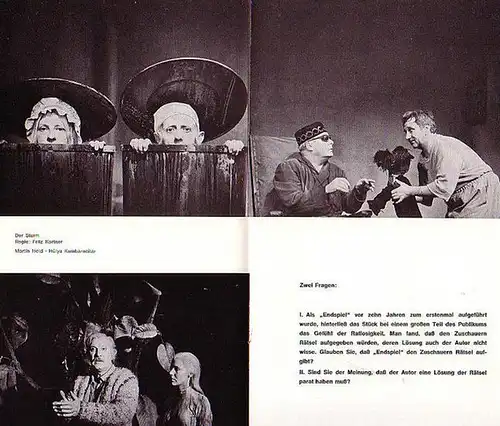 Shakespeare ; Terson, Peter ; Andersson und Bratt ; Goethe ; Beckett, Samuel.   Programm Hefte Schloßparktheater Berlin. Berlin  Boleslaw Barlog  Intendanz.. 