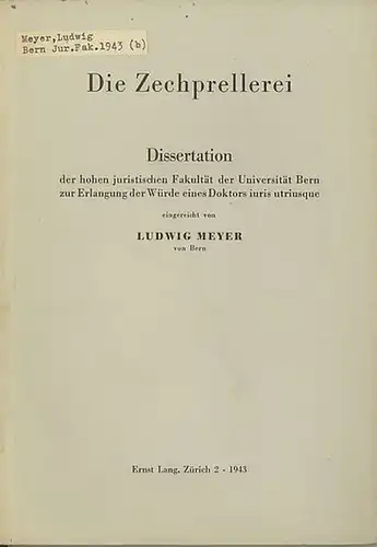 Meyer, Ludwig: Die Zechprellerei. 