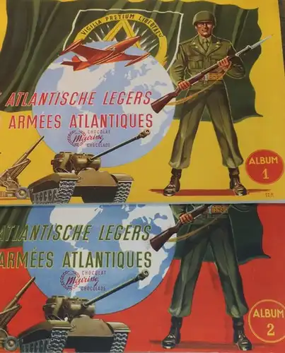 Chocolat Meurisse, Antwerpen (Herausgeber): De atlantische Legers - les armees atlantiques.  Album 1 et 2 de trois. Album 1 und 2 [von mindestens 3]. Niederländisch und französisch. 