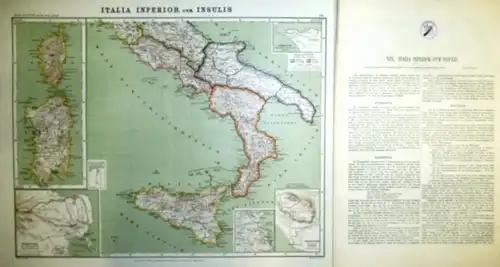 Italien mit den unteren Inseln.   Kiepert, Heinrich / Kiepert, Richard (del.) /Sulzer, J. und R. (Lith.) / Reimer, D. (Vohsen, E.) (impr.): Italia.. 