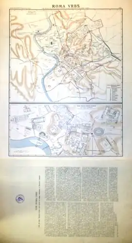 Die Stadt Rom.   Kiepert, Heinrich / Kiepert, Richard (del.): Roma Urbs inde ab imp. Augusti aetate cum muris ab impp. Aureliano et Honorio.. 