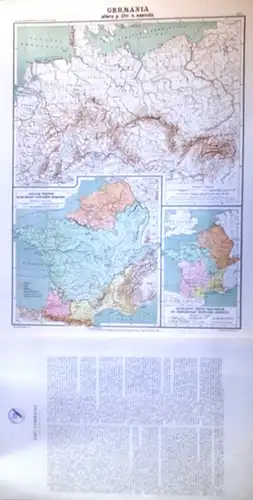 Germanien und Gallien.   Kiepert, Heinrich / Kiepert, Richard (del.)/ Serbek, R. und Dettmer, B. (inc.): Germania altero p. Chr. N. saeculo. Originalkarte im.. 