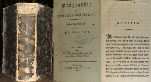 Mannert, Konrad (Bearb.): Kleinasien. ( = Geographie der Griechen und Römer. Sechster Theil. Drittes Heft ) . Enthält: Das fünfte Buch: Paphlagonia, Galatia, Phrygien. /.. 