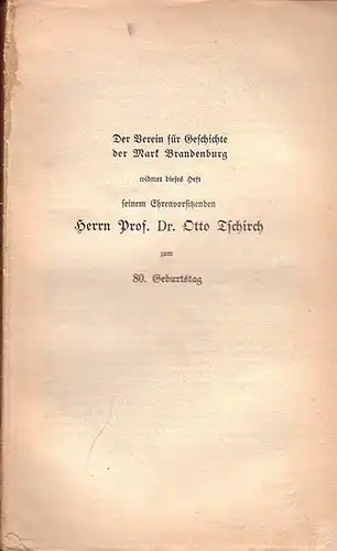 Schultze, Johannes / Fritz Hartung / Willy Hoppe (Hrsg.): Forschungen zur Brandenburgischen und Preußischen Geschichte. 50. Band - 2. Hälfte. Aufsätze: Gerhard Oestreich - Kurt...