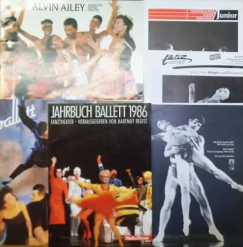 Jahrbuch Ballett 1986 / Ballett international 1988 / Paul Taylor Dance Company New York 1987 ;  Alvin Ailey American Dance Theater 1987 ; Tanz aktuell Mai 1988 3. Jahrg. No. V ; Nederlands Dans Theater Junior Group 1987.  Originalprogrammhefte- und Zeitsc