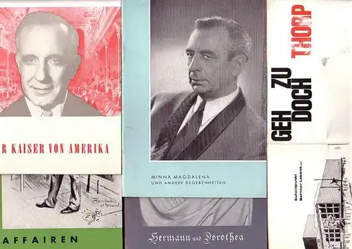 Programmhefte. Berlin- Renaissance-Theater- Kurt Raeck - Intendanz- (Hrsg.): "Hermann und Dorothea" von J. W. Goethe ; "Minna Magdalena und andere Begebenheiten" von Curt Goetz ; "Geh doch zu Thorp" von Francois Billetdoux ; "Affairen- Es hat nicht sollen
