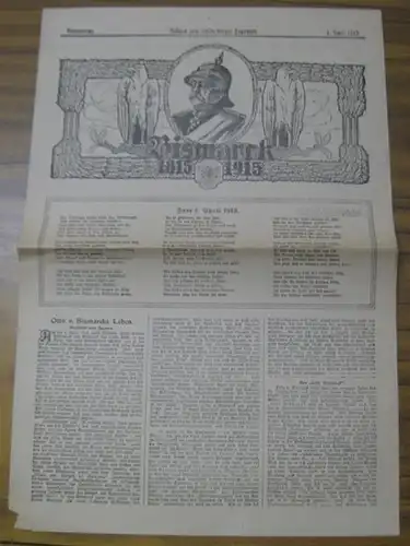 Bismarck, Otto von. - Schöneberger Tageblatt: Bismarck 1815 - 1915. Beilage zum Schöneberger Tageblatt, 1. April 1915. 