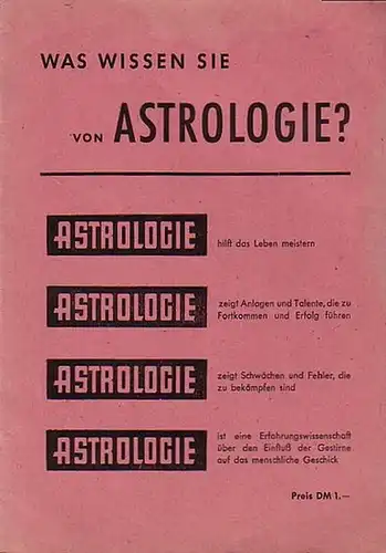 Mengel, Margret: Astrologie. Erkenne dich selbst. Was wissen sie von Astrologie? Heft 1. 