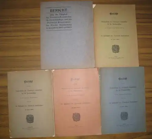 Provinzialkommission für die Denkmalpflege in der Provinz Brandenburg: Konvolut der Jahre 1897 / 1898 / 1899 / 1900 UND 1902/1903 : Bericht über die Verhandlung.. 
