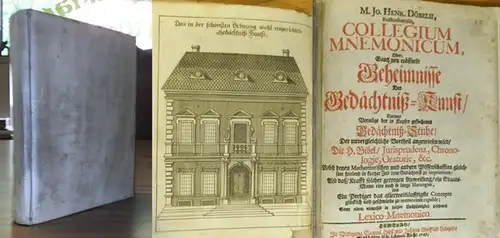 Döbel, Johann Heinrich: Mnemotechnik.  Collegium Mnemonicum, oder: Gantz neu eröffnete Geheimnisse der Gedächtniß Kunst, darinn vermöge der in Kupfer gestochene Gedächtniß Stube, der unvergleichliche.. 