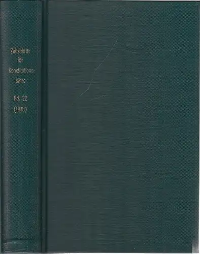Zeitschrift für [angewandte Anatomie und] Konstitutionslehre.    Herausgegeben von J. Tandler, A. Frhr. Von Eiselsberg, A. Kolisko, F.Martius, F. Chvostek, H. Braus, E.Kallius.. 