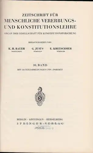 Zeitschrift für [angewandte Anatomie und] Konstitutionslehre.  - Herausgegeben von J. Tandler, A. Frhr. Von Eiselsberg, A. Kolisko, F.Martius, F. Chvostek, H. Braus, E.Kallius, G...