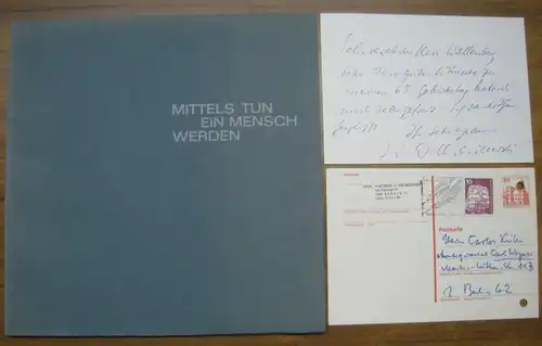 Oschilewski, Walther G. (1904 - 1987). - Antiquariat Carl Wegner, Berlin, 3 Teile: 1) Mittels Tun ein Mensch werden. Walther G. Oschilewski - 65 Jahre...