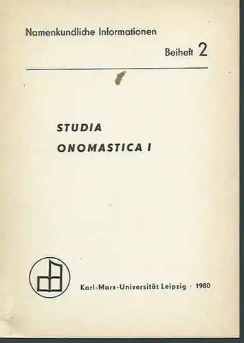 Schultheis, Johannes und Hans Walther (Redaktion): Studia onomastica I. Namenkundliche Informationen, Beiheft 2. Herausgeber: Sektion theoretische und angewandte Sprachwissenschaft, Sektion Germanistik und Literaturwissenschaft an der.. 