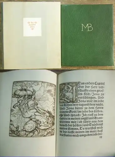 Luther, Martin. - Behmer, Marcus (Radierungen): Der Prophet Jona nach Luther mit 12 Radierungen von Marcus Behmer. 