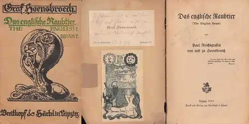 Hoensbroech, Paul Reichsgraf von und zu: Das englische Raubtier (The english beast). 