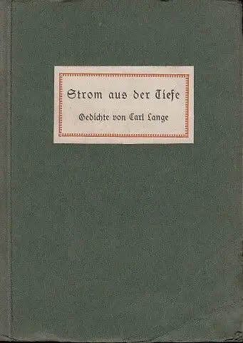 Strom aus der Tiefe. Gedichte