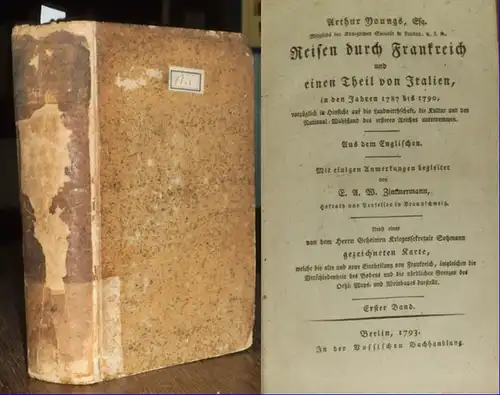 Young, Arthur: Arthur Youngs Reisen durch Frankreich und einen Theil von Italien in den Jahren 1787   1790 vorzüglich in Hinsicht auf die Landwirtschaft.. 