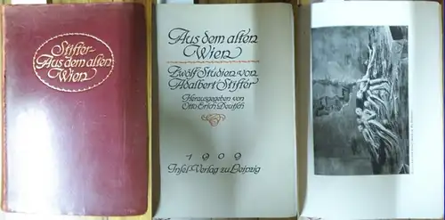 Stifter, Adalbert: Aus dem alten Wien. Zwölf (12) Studien. Hrsgg. von Otto E. Deutsch. 