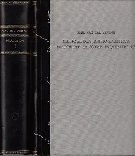 Vekene, Emil van der: Bibliotheca bibliographica historiae sanctae inquisitionis. Bibliographisches Verzeichnis des gedruckten Schrifttums zur Geschichte und Literatur der Inquisition. Bände 1 und 2 [ von 3]. 