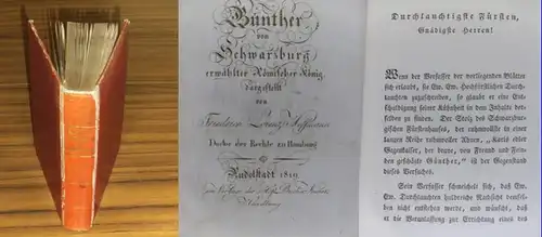 Günther von Schwarzburg.   Hoffmann, Friedrich Lorenz Dr: Günther von Schwarzburg erwählter Römischer König. (= Taschenbuch der Geschichte und Topographie Thüringens gewidmet und herausgegeben.. 