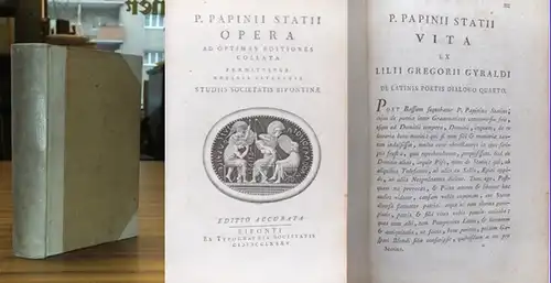 Statius, Publius Papinius. - P. Papinii Statii: P. Papinii Statii Opera ad optimas editiones collata. Praemittitur notitia literaria studiis Societatis Bipontinae. Silvarum Libri V. Thebaidos Libri XII. Achilleidos Libri II. 