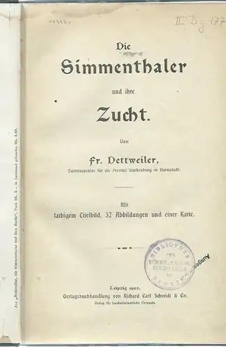 Dettweiler, Fr: Die Simmenthaler und ihre Zucht. 