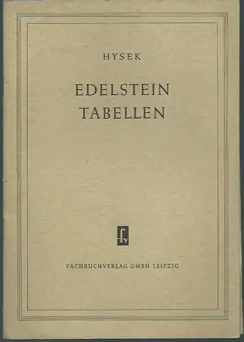 Hysek, Klaus: Edelsteintabellen. 