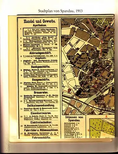 Berlin-Archiv, herausgegeben von Hans-Werner Klünner und Helmut Börsch-Supan: BerlinArchiv. Stadtplan von Spandau 1913. (hrsgg.v. Hans-Werner Klünner und Helmut Börsch-Supan). 