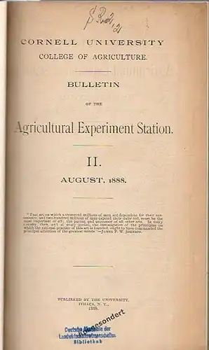 Roberts, I. P. // Roberts, I. P. // Roberts, I. P. and Wing, Henry H. //  Bailey, L. H. // Bailey, L. H. // Slingerland, Mark Vernon // Bailey, L. H. // Wing, Henry H. // Bailey, L. H. // Bailey, L. H: Roberts, I. P.: Bulletin of the Agricultural Experime