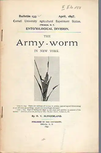 Slingerland, M.V: The Army-worm in New York. (= Bulletin 133, April, 1897. Cornell University Agricultural Experiment Station. Ithaca, N. Y. Entomological Division). 