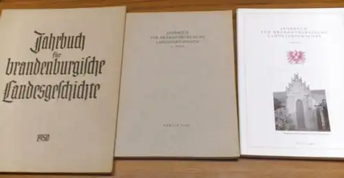Jahrbuch für brandenburgische Landesgeschichte. Komplette Folge der Jahrgänge 1/1950 bis Jahrgang 75/2024. Band 35 beinhaltet die Festschrift der Landesgeschichtlichen Vereinigung für die Mark Brandenburg zu.. 