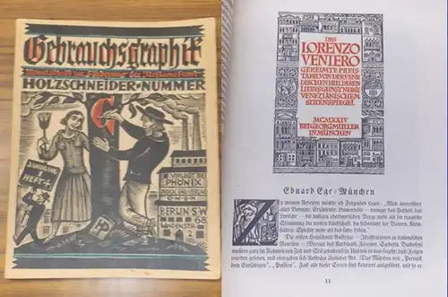 Gebrauchsgraphik.- / Frenzel, H.K. (Hrsg.): Gebrauchsgraphik 1924 - Holzschneider Monatsschrift zur Förderung künstlerischer Reklame. Erster Jahrgang 1924, Nr. 4. 