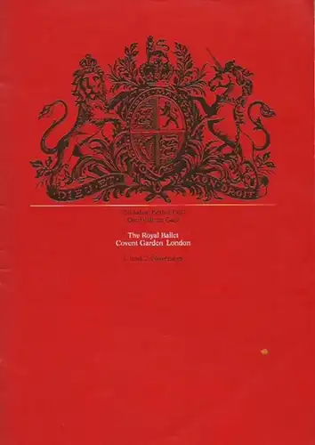 Royal Ballet Covent Garden London. - Igor Strawinsky: Programmheft zu: The Royal Ballet Covent Garden London, 1. und 2. November 1987 anläßlich der 750 Jahrfeier...