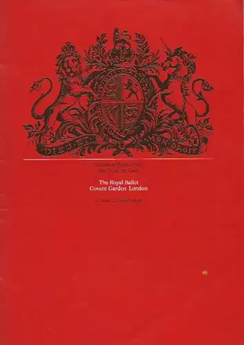 Royal Ballet Covent Garden London.   Igor Strawinsky: Programmheft zu: The Royal Ballet Covent Garden London, 1. und 2. November 1987 anläßlich der 750.. 