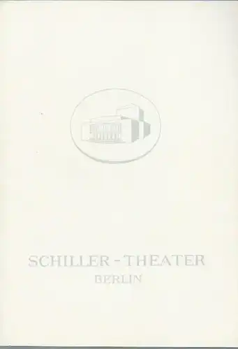 Schiller Theater, Berlin.   Intendant: Boleslav Barlog.   Shaw, Bernard: Programmheft zu: Die heilige Johanna. Dramatische Chronik. Deutsch von Siegfried Trebitsch. Inszenierung: Walter.. 