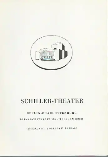 Schiller Theater, Berlin.   Intendant: Boleslav Barlog.   Kleist, Heinrich von: Programmheft zu: Amphitryon. Ein Lustspiel. Inszenierung: Walter Henn. Bühnenbild und Kostüme:.. 
