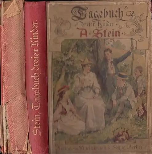 Stein, A. (d.i. Marg. Wulff): Konvolut mit 2 Bänden: 1) 52 Sonntage oder Tagebuch dreier Kinder. UND: 2) Tagebuch dreier Kinder.  Zweiter Teil der "52 Sonntage".  Neu bearbeitet von Ottilie Schwahn. 