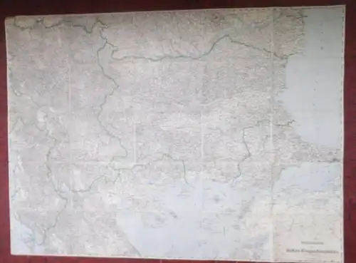 Balkan: Übersichtskarte des Balkan - Kriegsschauplatzes. Maßstab 1 : 750 000 der Natur. 