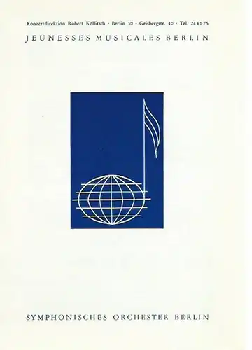 Programmheft zu dem Konzert des Symphonische Orchesters Berlin mit jungen Interpreten am 14. Dezember 1971 im Konzertsaal der staatlichen Hochschule für Musik. Junge Interpreten: Michael.. 